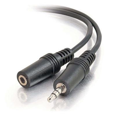C2G 40409 25ft 3.5mm M/F Stereo Audio Extension Cable - Audio extension cable - stereo mini jack M to stereo mini jack F - 25 ft - shielded - black