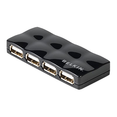 Hi-Speed USB 2.0 4-Port Mobile Hub - hub - 4 ports - desktop