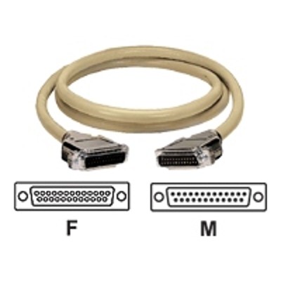 Black Box EBN25C-0005-MF ED/Q with Die-Cast Removable Metallic EMI/RFI Hoods - Serial cable - DB-25 (F) to DB-25 (M) - 5 ft - stranded Black Box EBN25C-0005-MF ED/Q with Die-Cast Removable Metallic EMI/RFI Hoods - Serial cable - DB-25 (F) to DB-25 (M) - 5 ft - stranded