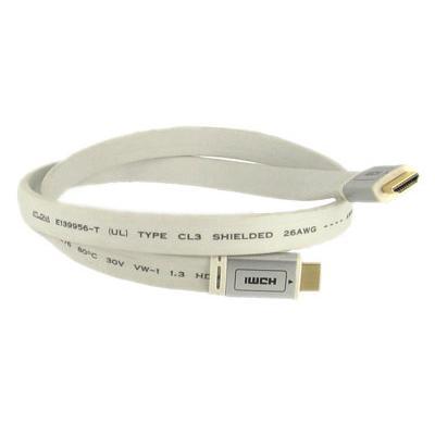 Flat HDMI Cables - 50ft Flat HDMI Cable - White