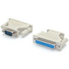Converts a 25 pin serial port to a 9 pin