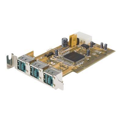 3 Port Low Profile PCI 12V PoweredUSB Adapter Card - USB PlusPower - USB adapter - 3 ports