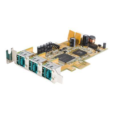 3 Port LP PCI Express 12V PoweredUSB Adapter Card - USB PlusPower - USB adapter - 3 ports