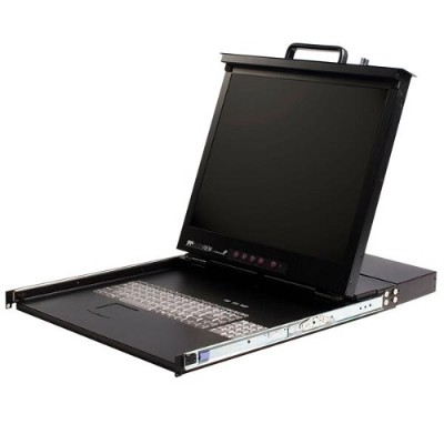 StarTech.com RACKCONS1716 LCD Console with 16 Port KVM Switch Integrated KVM console with KVM switch 16 ports PS 2 17 17 viewable rack mountable 1