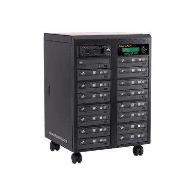 Aleratec 1:15 Tower Publisher SLS - Disk duplicator - DVD±RW (±R DL) / DVD-RAM x 15   DVD-ROM x 1 - max drives: 16 - USB - external - LightScribe