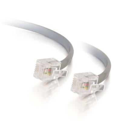 Cables To Go 08133 Modular Phone cable RJ 12 M to RJ 12 M 25 ft silver