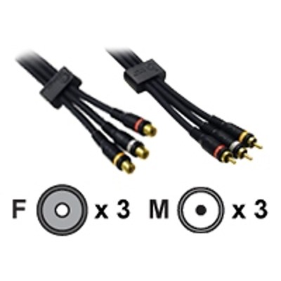 Cables To Go 29323 Velocity - Video / Audio Cable - Rca (f) To Rca (m) - 6 Ft - Blue