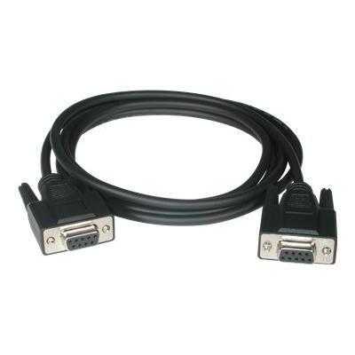 Cables To Go 52038 Null modem cable DB 9 F to DB 9 F 6 ft molded thumbscrews black
