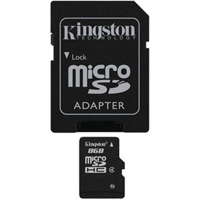 Kingston Digital SDC4 8GB 8GB microSDHC Class 4 Flash Memory Card
