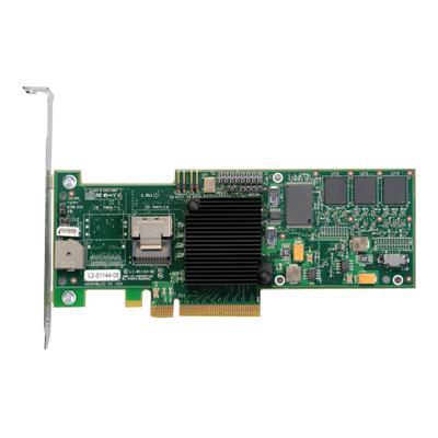 MegaRAID SAS 8704EM2 KIT - Storage controller (RAID) - 4 Channel - SATA-300 / SAS low profile - 300 MBps - RAID 0 1 5 6 10 50 60 - PCI Express x8