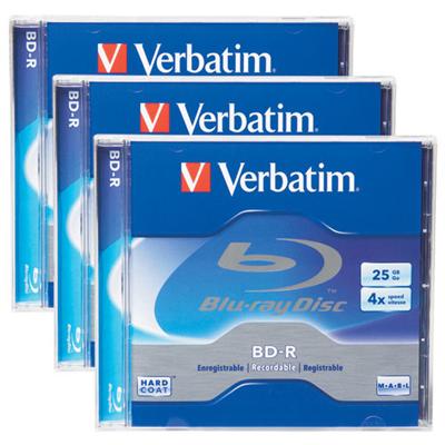 3PK BD-R 4X 25GB BRANDED