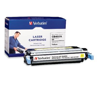 Verbatim 96755 HP CB402A Yellow Remanufactured Laser Toner Cartridge