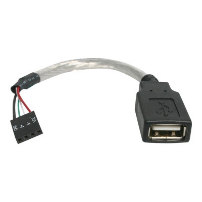 StarTech.com USBMBADAPT 6in USB 2.0 Cable USB A Female to USB Motherboard 4 Pin Header F F