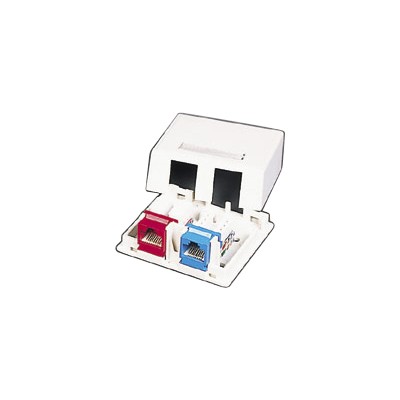 Cables To Go 03833 Premise Plus Surface mount box wall mountable white 2 ports