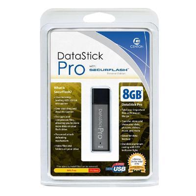 Centon DataStick Pro - USB flash drive - 8 GB - USB 2.0 - gray