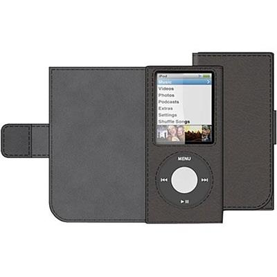 Eco-Conscious Leather Folio for iPod nano 4th Generation - Black