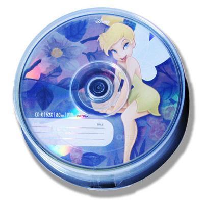 Walt Disney's Tinker Bell Brand Blank Premium Recordable 16X DVD-R - 25 pack