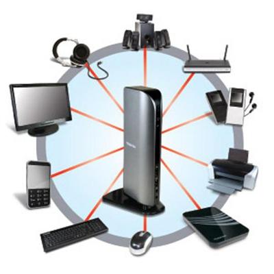 Dynadock U Universal USB Docking Station with VGA and DVI Video Ports - USB docking station
