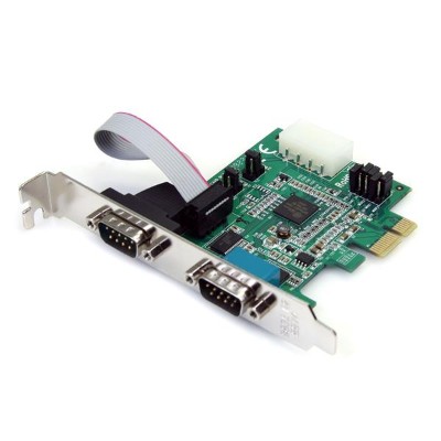 StarTech.com PEX2S952 2 Port Native PCI Express RS232 Serial Adapter Card with 16950 UART