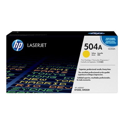 Color LaserJet CE252A Yellow Print Cartridge with HP ColorSphere Toner