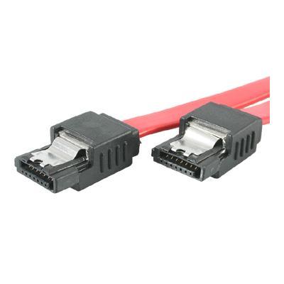 StarTech.com LSATA24 24in Latching SATA Cable SATA cable Serial ATA 150 300 600 SATA R to SATA R 2 ft latched red for P N PEXSAT31E1 PEXSAT3