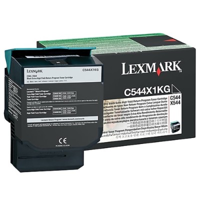 Lexmark C544X1KG Extra High Yield black original toner cartridge LCCP LRP for C544dn 544dtn 544dw 544n 546dtn X544dn 544dtn 544dw 544n 546dtn