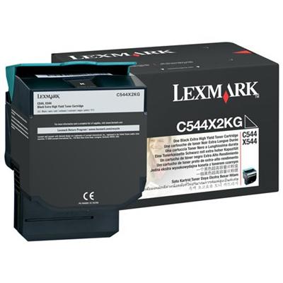 Lexmark C544X2KG Extra High Yield black original toner cartridge LCCP for C544dn 544dtn 544dw 544n 546dtn X544dn 544dtn 544dw 544n 546dtn 548d