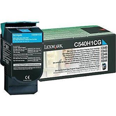 Lexmark C540H1CG High Yield cyan original toner cartridge LCCP LRP for C540 543 544 546 X543 544 546 548