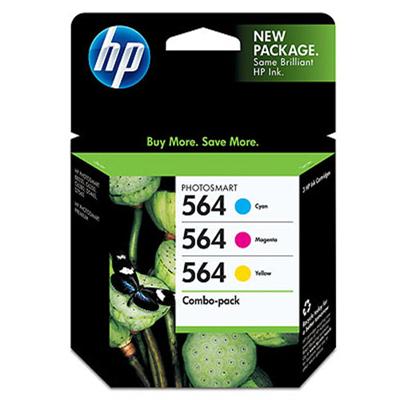 564 Combo-pack Cyan/Magenta/Yellow Photosmart Ink Cartridges