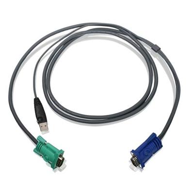 Iogear G2L5202U G2L5202U Video USB cable USB HD 15 M to HD 15 M 6 ft for GCS1716 MiniView Dual View KVM Switch GCS1744 Dual View KVMP Switch G