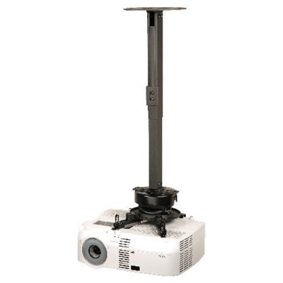 Peerless PRS Series PRS-EXB - Mounting kit ( extension column  ceiling mount  adapter plate ) for projector - aluminum alloy - black
