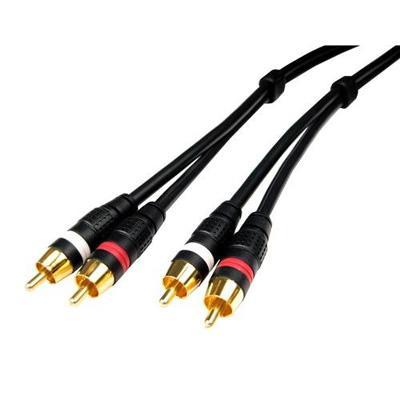 Click here to buy 15ft Pro A V Series RCA Audio Cables by Cables Unlimited.
