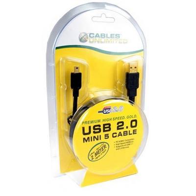 2 Meter USB 2.0 Gold Connector Mini5 Cable by Cables Unlimited