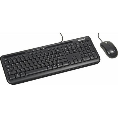 Microsoft APB 00001 Wired Desktop 600 Keyboard and mouse set USB English North American layout black