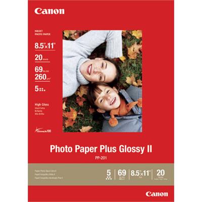 Canon 2311B001 Photo Paper Plus II Photo paper glossy 8.5 in x 11 in 20 sheet s for PIXMA iP2600 MP490 MP550 MP560 MX330 Pro9000 Mark II