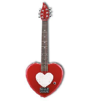 Debutante Heartbreaker Short Scale Guitar - Red Hot Red