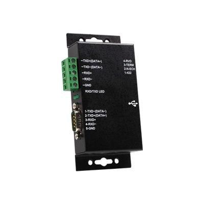 StarTech.com ICUSB422IS 1 Port Metal Industrial USB to RS422 RS485 Serial Adapter w Isolation Serial adapter USB RS 422 RS 485 black