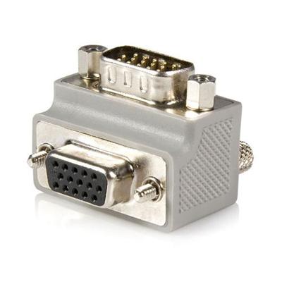StarTech.com GC1515MFRA2 Right Angle VGA to VGA Cable Adapter Type 2 M F VGA adapter HD 15 M to HD 15 F 90° connector gray
