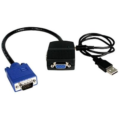 StarTech.com ST122LE 2 Port VGA Video Splitter USB Powered 2048x1536 VGA Video Monitor Splitter Dual Port