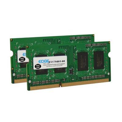 Edge Memory PE22088402 8GB (2X4GB) PC3-8500 DDR3 SODIMM 204-pin Unbuffered Non-ECC Edge Memory PE22088402 8GB (2X4GB) PC3-8500 DDR3 SODIMM 204-pin Unbuffered Non-ECC