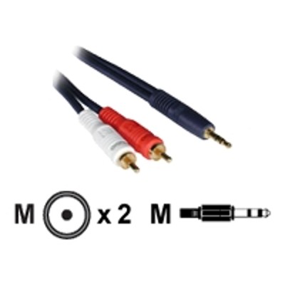 Cables To Go 40612 Velocity Audio cable RCA M to stereo mini jack M 1.5 ft shielded blue