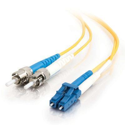 Cables To Go 37476 3m LC ST 9 125 OS1 Duplex Single Mode PVC Fiber Optic Cable Yellow Patch cable LC single mode M to ST single mode M 10 ft fiber