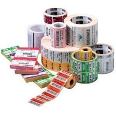 Zebra Tech 10010063 PolyPro 4000D Polypropylene PP permanent acrylic adhesive white 2.25 in x 1.25 in 12000 label s 6 roll s x 2000 labels for G