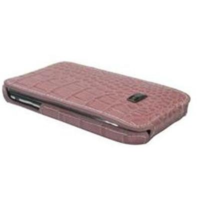 JAVOLeather Croc Pattern Flip Case for Apple iPhone 3G - Pink