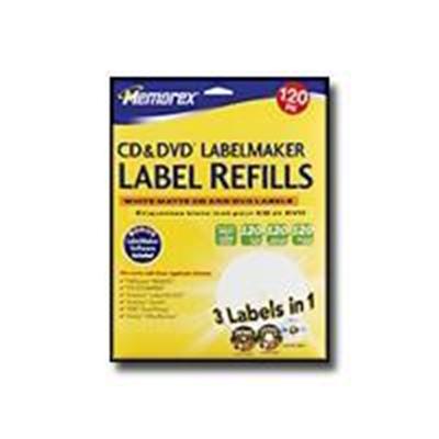 120PK MEMOREX CD-MATTE WHT LBL