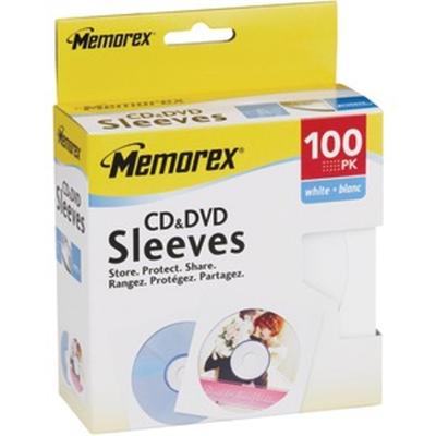 Imation 01961 100pk Memorex Cd/dvd-sleeves Wht