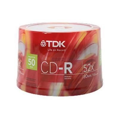 50PK TDK CDR 80MIN 700MB-48X BRANDED SP