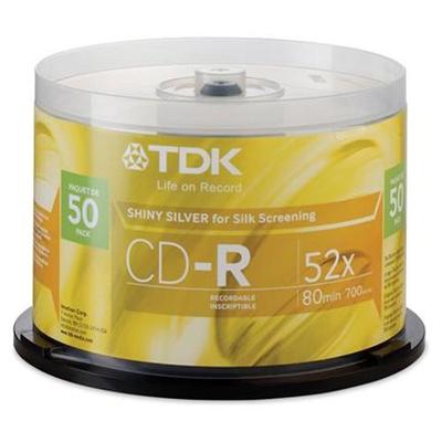50PK TDK CDR 700MB 80MIN-48X BLANK SHIN