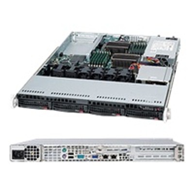 Super Micro SYS 6016T NTF Supermicro SuperServer 6016T NTF Server rack mountable 1U 2 way RAM 0 MB SATA hot swap 3.5 no HDD DVD MGA G200e