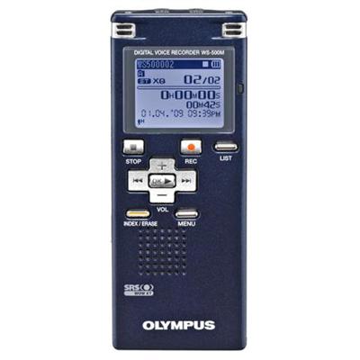 WS-500M Digital Voice Recorder with MP3 Player - Blue by Olympus